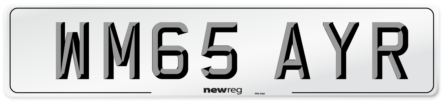 WM65 AYR Number Plate from New Reg